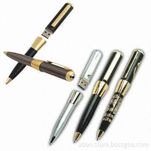 Pen-shaped USB Flash Drive with 1 to 32GB Capacity, Free Sample and Customized Logo
